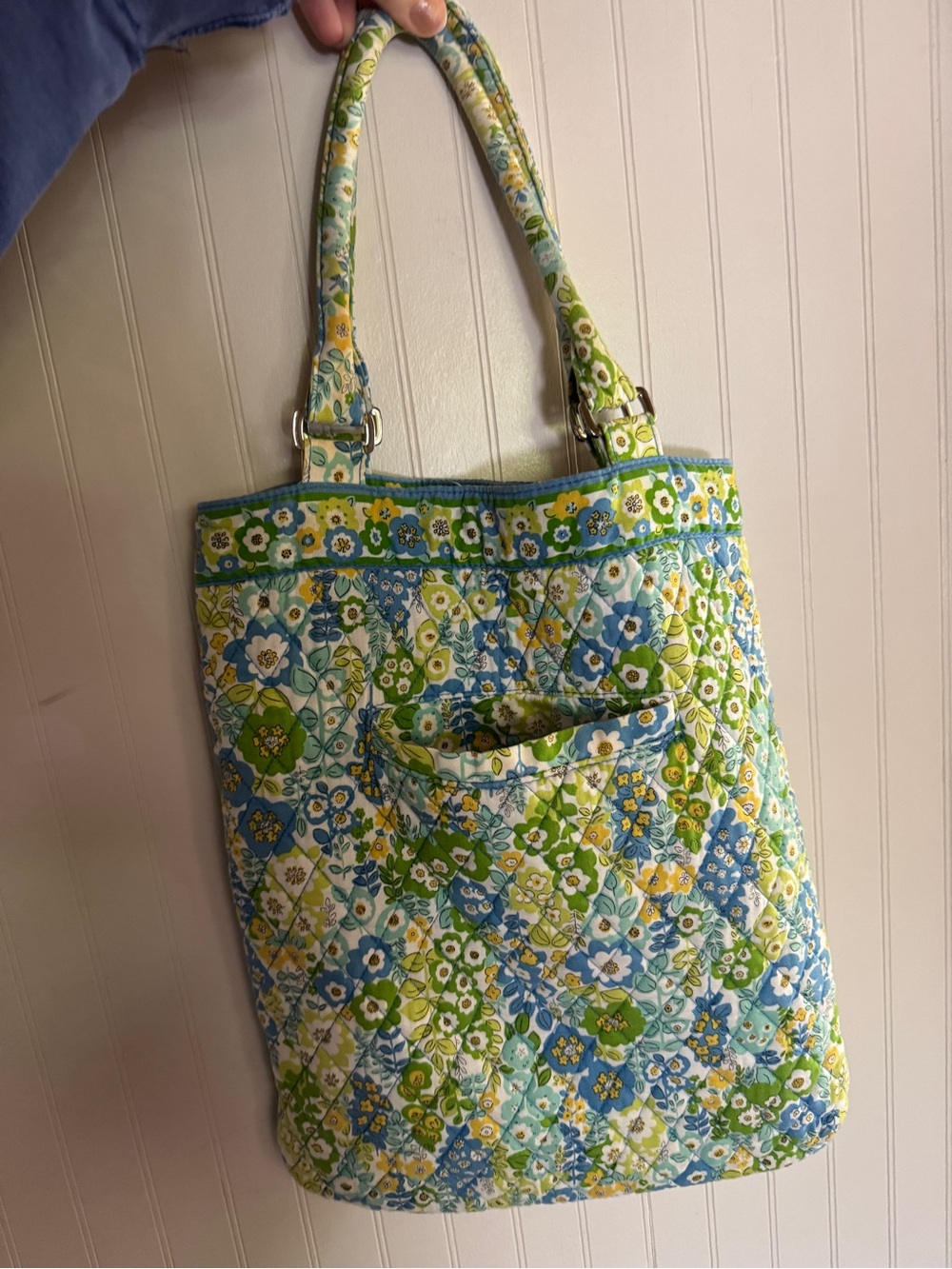 VERA BRADLEY Floral Tote Bag in Blue & Green - Picture 1 of 4